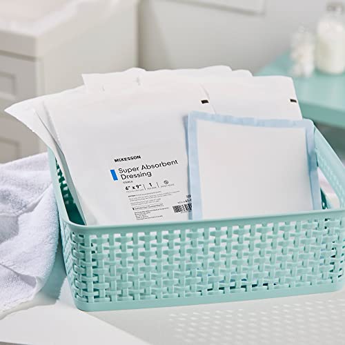 McKesson Super Absorbent Dressing, Sterile, 6 in x 9 in, 10 Count, 1 Pack
