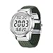 TIMEURE Schrittzähler-Uhr für Männer & Senioren | Modisches Design | Wasserdichter Armbanduhr mit Großer Digitalanzeige | Einfacher & Genauer Schrittzähler-Funktion (Grün)