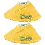 POPETPOP Lot de 2 colliers Elizabéthan anti-morsure pour perroquet, cacatoès, calopsittes, inséparables, jaune