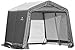 ShelterLogic Shed-in-a-Box with Auger Anchors, Peak, Gray