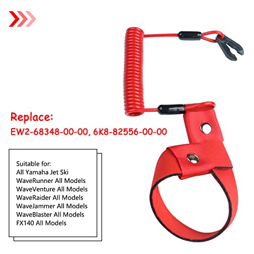 image for GZZTORES 2PCS Boat Lanyard Kill Switch Marine Jet Ski Lanyard Wrist St