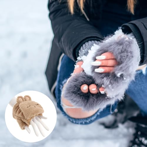 Guantes de invierno para mujer tipo concha evitan manos frías 5