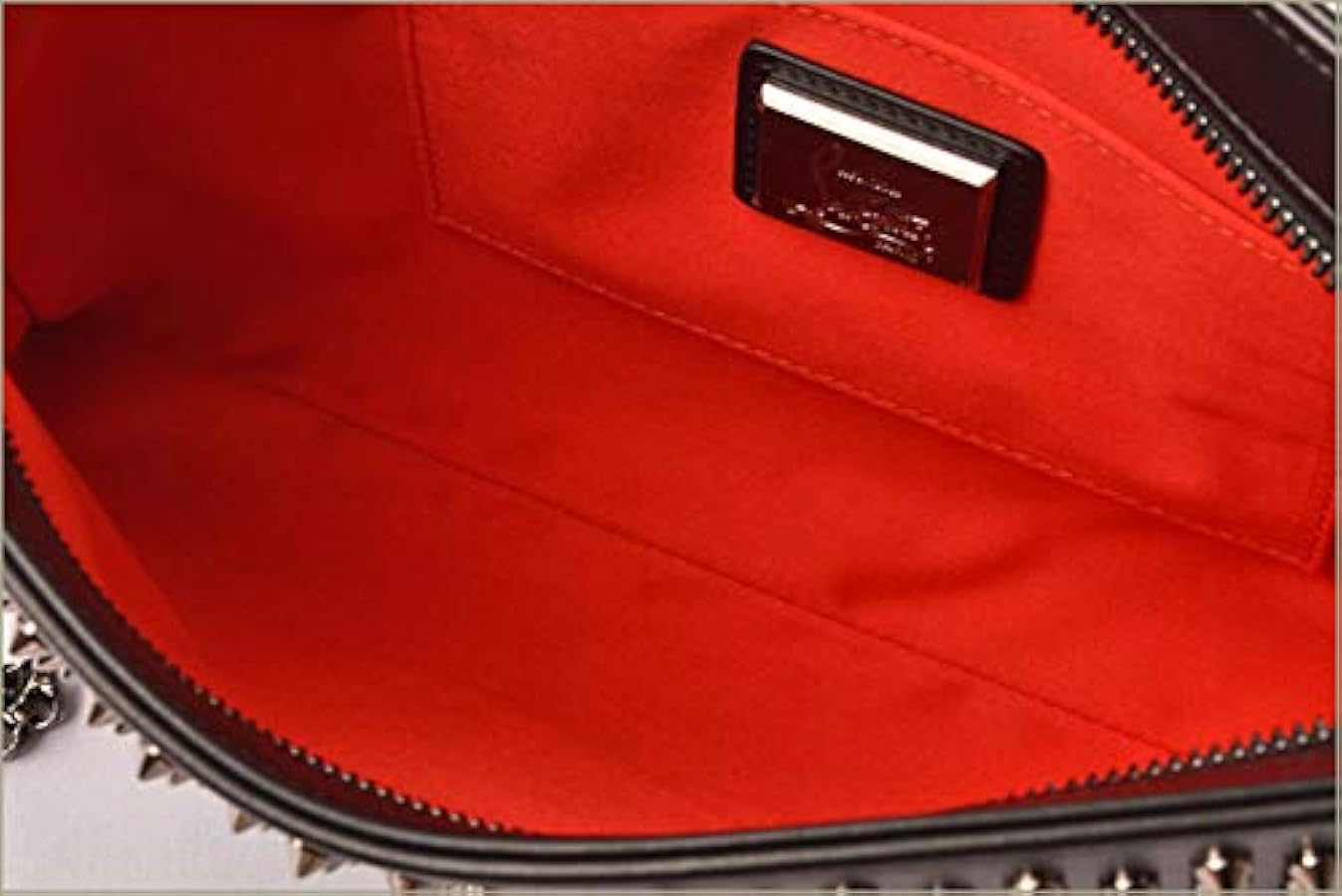 クリスチャンルブタン クラッチバッグ/ショルダーバッグカーフ スパイク ブラック Christian Louboutin クリスチャンルブタン ピーターポーチ