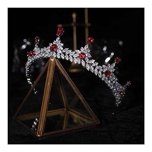 Preisvergleich Produktbild Krone Braut Krone Zirkon Strass Brautjungfer Tiaras Stirnband Hochzeit Kopfschmuck Haarschmuck Zubehör HQ0068 (Metal Color : 0080-5)