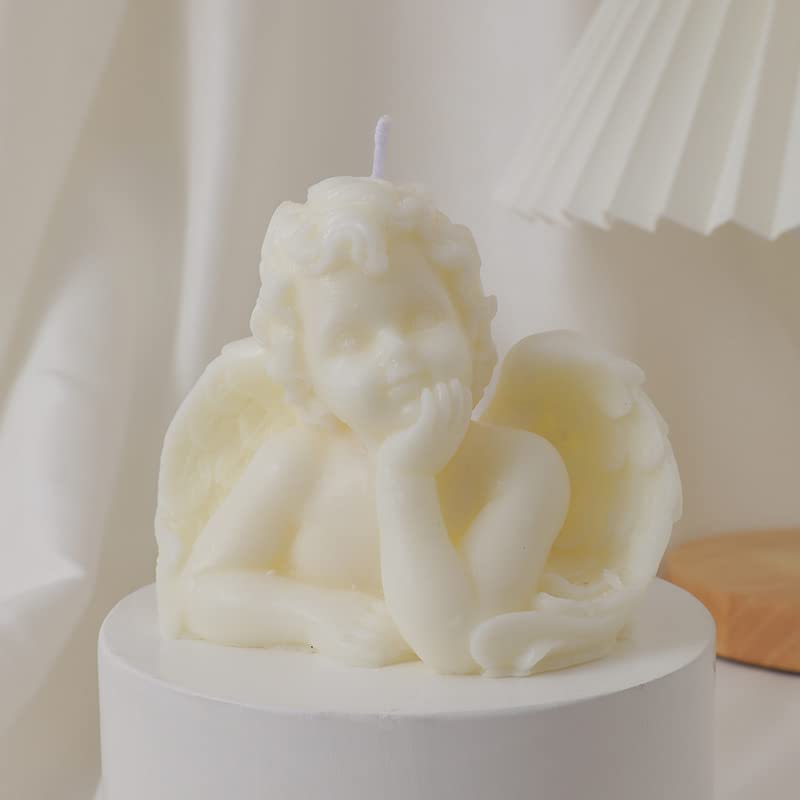 Bougies au soja sculptées Angel pour une ambiance cocooning à la maison