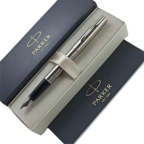 Parker - Frontier: Stainless Steel CT Fountain-Pen, Chrome Trims, Steel Fine Nib.