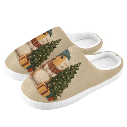 ZRWLUCKY Pantofole da casa da uomo e donna, motivo porcellino d'India, con memory foam, pantofole sfocate accoglienti per camera da letto, Multicolore, 38/40 EU arga