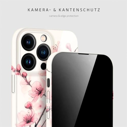 Coque iPhone 16 Pro Max fleur | Housse motif floral rose protection caméra