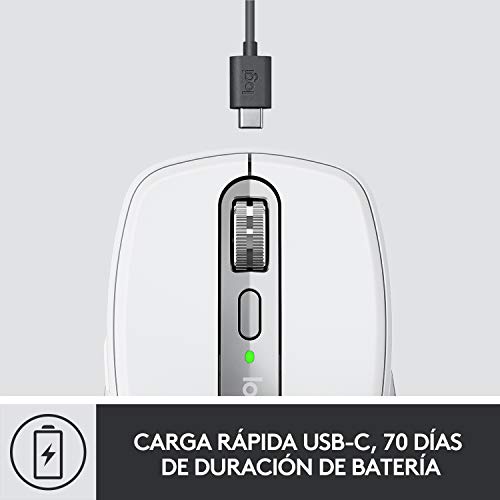 Image of Logitech MX Anywhere 3 Compact Performance Mouse Wireless, Magnetic Scrolling, Ergonomic, 4000DPI Sensor, Custom Buttons, USB-C, Bluetooth, Apple Mac, iPad, Windows PC, Linux, Chrome - Pale Grey