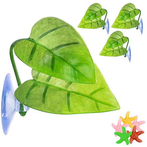 WXJ13 Betta Fish Leaf Bed & Aquarium Decor Set