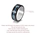 hecere Waterproof Tungsten Steel NFC Forum Type 2 215 496 Bytes Chip Universal for Mobile Phone All-Round Sensing Technology Wearable Smart Ring（Black Blue Tungsten NFC ring-19mm）