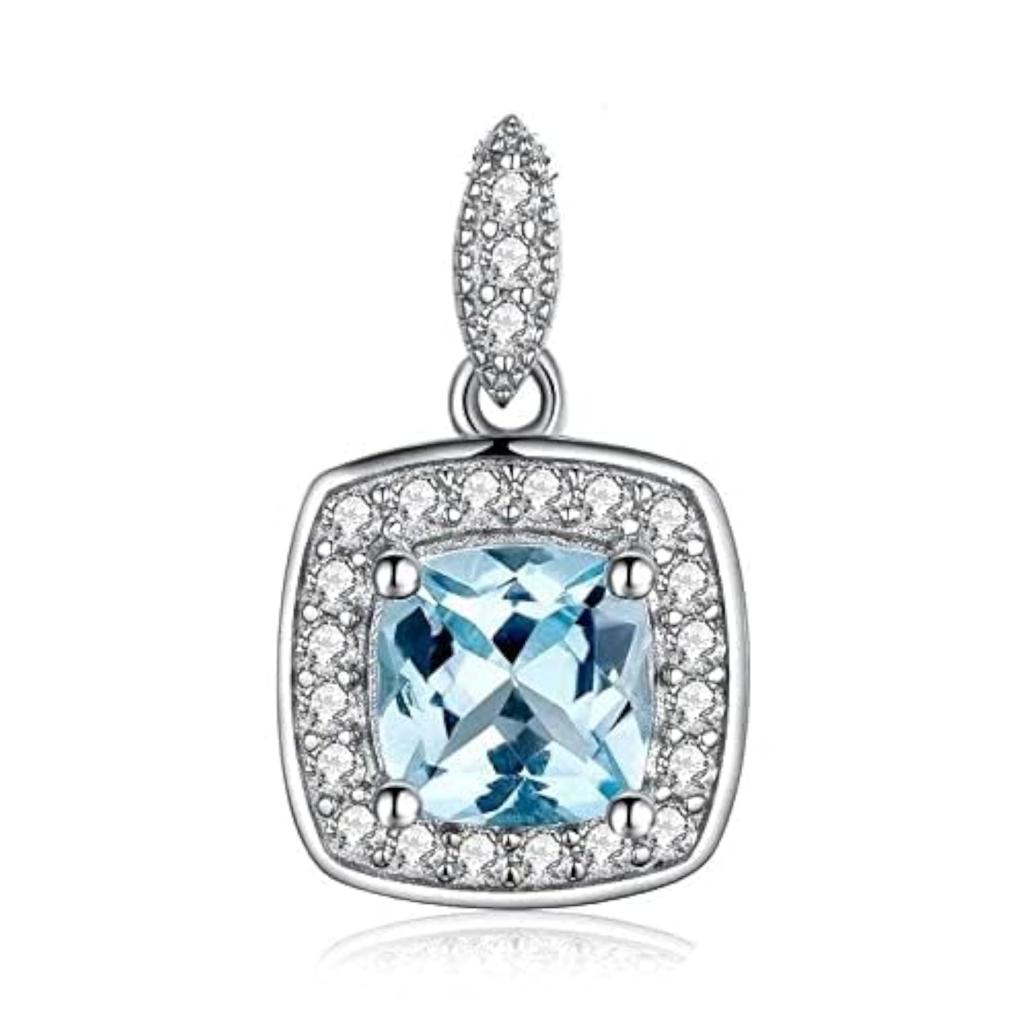 Bling Queen Sky Topaz Cut Silver Plated Jewelry Set