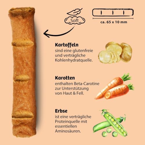 BugBell 60g Knabbersticks Karotte – vegane Hundesnacks fettarm – Ansicht 3