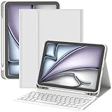 TQQ Cover con Tastiera per iPad Air 11 pollici (M3 2025 e M2 2024), iPad Air 5ª/4ª Gen e iPad Pro 11 pollici(4ª, 3ª, 2ª, 1ª Gen), Tastiera Bluetooth Staccabile con Portapenna, Italiano QWERTY Layout