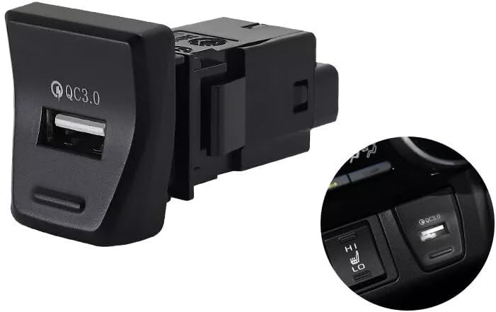 QC3.0 USB Charger Hub LED Fits Toyota RAV4 2020-2022 Center Console