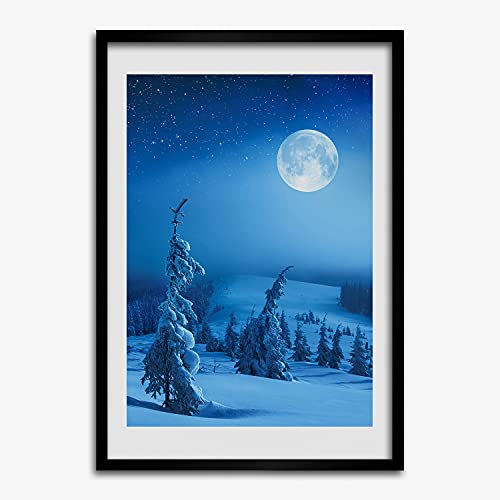 Cadre MDF 50x70 cm Pleine lune Tulup pour tableau photo