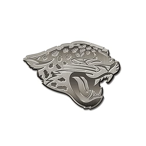 Rico Industries NFL Jacksonville Jaguars Antique Auto Emblem Antique Nickel Auto Emblem for Car/Truck/SUV