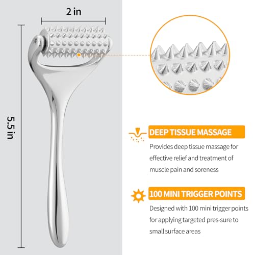 Massage-Roller-Deep-Tissue-Massage-Tool-for-FaceHandNeck-and-Thighs-Acupuncture-Roller-Muscle-Pain-Relief-Face-Roller-Skin-Care-Face-Massager-Tightens-Tones-Skin-Appearance
