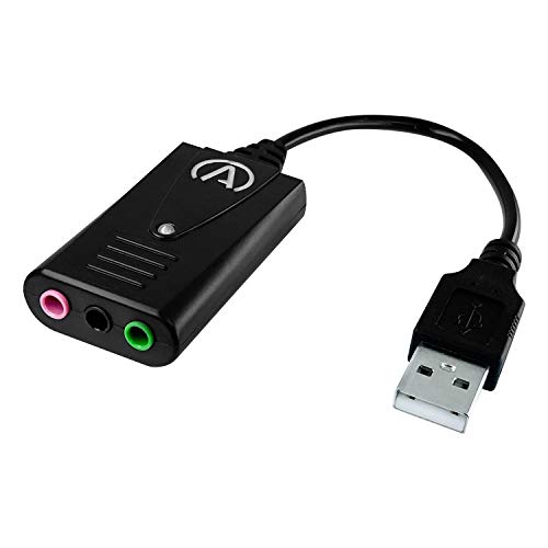 Andrea Communications USB-UNIV Universal External USB Sound Card for Improved Audio Quality for Both Computer and Mobile headsets.