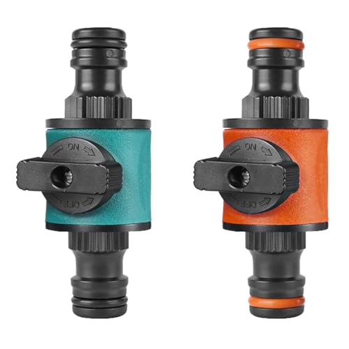 WORUIB 2 Pcs Tap Hose Connector, Tap Connector For Hose Pipe, Equipped With Shut-Off Valve Accessories, Used For Garden Hoses And Outdoor Courtyard Garden Accessories