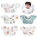 Bebamour Bavaglini Bandana per Bambini Bavaglino Bavaglini per Ragazzi Unisex, Confezione da 5 Bavaglino in Morbido Cotone Modello Super Morbido e Assorbente per Bavaglini Bavaglino Bambina