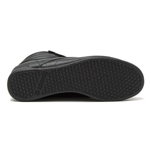 Reebok Women's Freestyle Hi High Top Sneakers for Women, Black or White Basketball and Tennis Shoes Womens Size 5-12, Black, 5.5