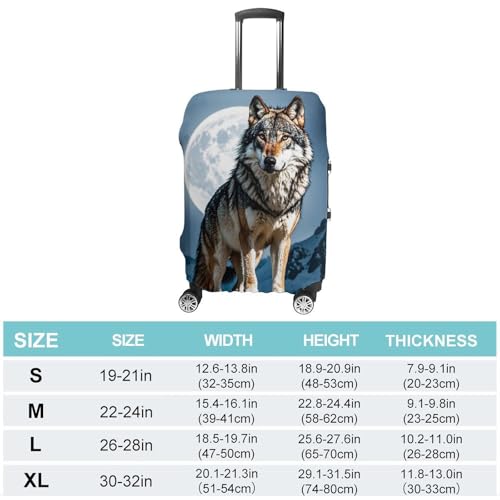 Carry on Luggage Cover Timberwolves Suitcase Covers for Luggages Tsa Approved Travel Luggage Sleeve Protector Elastic Suitcase Protector Anti-Scratch Washable Fits 19-30 Inch Case -XL2