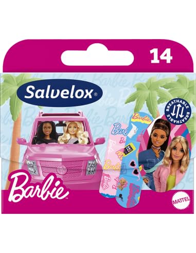 Salvelox Barbie - Cerotti adesivi per bambini, 14 pezzi