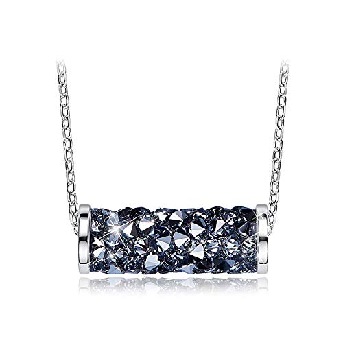 Collier en Argent 925 géométrique serti de cristaux élégants