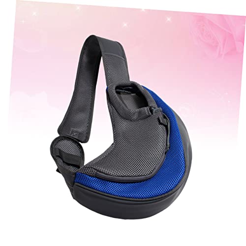 Mipcase 2 Pçs De Ombro De Gatos Poliéster Tamanho Único Azul Pet Cross-Body Bolsa De Viagem Pequena