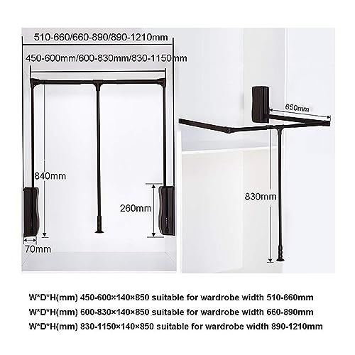 Tringle de penderie coulissante pour optimiser les placards hauts - 2