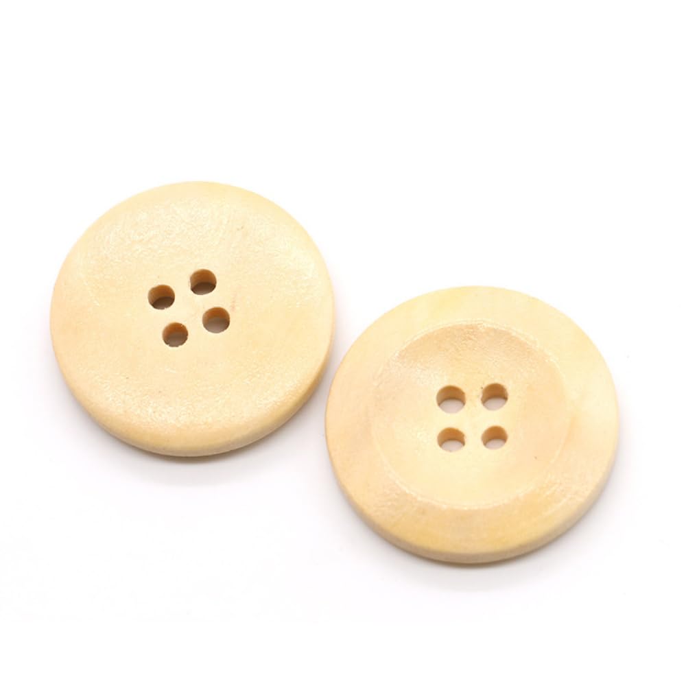 12 Boutons En Bois Diamètre 1,4 Cm N°5 - Occasion, Origine France, Forme Ronde