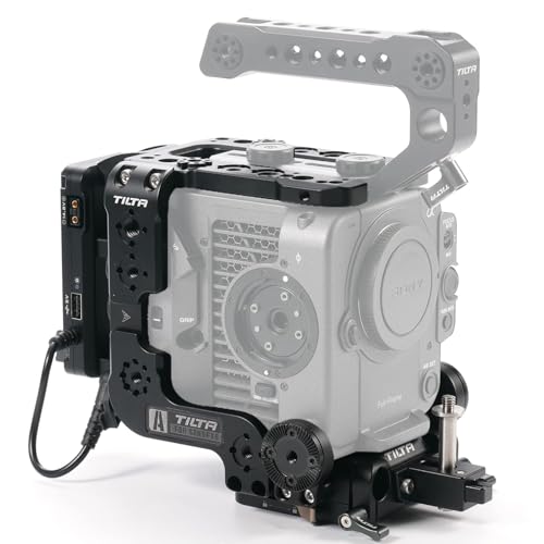 TILTA Gabbia per Telecamera Sony FX6 con Piastra Di Base A Sgancio Rapido Superiore Multifunzionale Per Batteria e Staffa Di Montaggio Video Wireless Kit Avanzato ES-T20-B-V