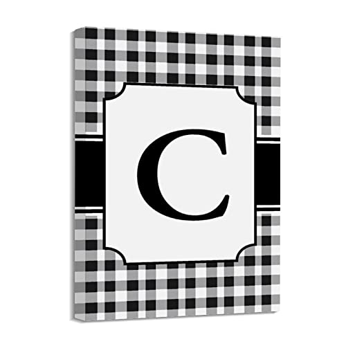 Toile motif carreaux de buffle noir et blanc pour salon contemporain