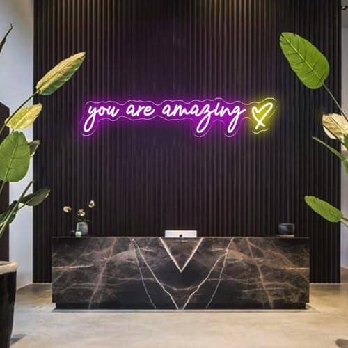 Large You Are Amazing Neon Sign, Led Letter Light Up