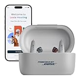 Lexie B2 Plus Powered by Bose - Self-Fitting Rechargeable OTC Hearing Aids for Mild to Moderate Hearing Loss in Adults and Seniors - Clear Sound - Wireless Charging Case - Bluetooth-Enabled - Gray