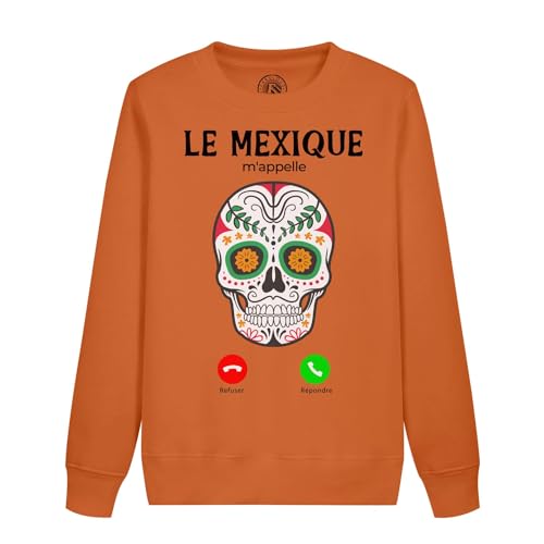 Sweatshirt enfant Mexique m'appelle Calavera en coton doux pour fille et garçon
