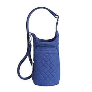 Travelon Anti-Theft Boho Insulated Water Bottle Tote, Lush Blue