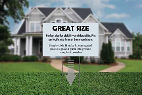 Brilliant Yard Signs H Stakes 24" X 9" Stake For Yard Signs, Galvanized Metal Stakes For Corrugated Plastic Signs - [10 Pack] #TOP3