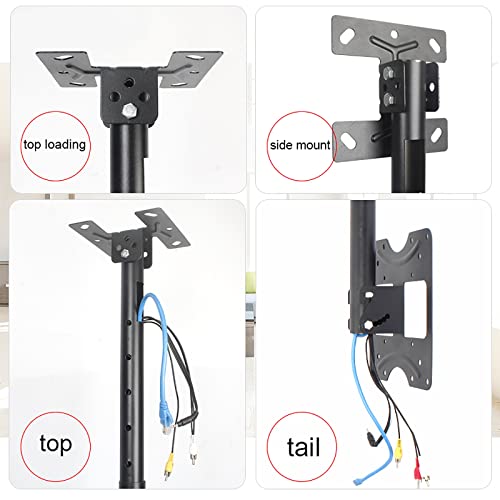 Support TV plafond réglable en hauteur pour optimiser l'espace au sol
