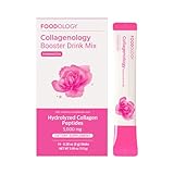 FOODOLOGY Collagenology Booster Drink Mix (Pack of 1, 14 Days) - Skin Elasticity, Collagen Synthesis, Hydration. Hydrolyzed Peptides, Biotin, Vitamins.
