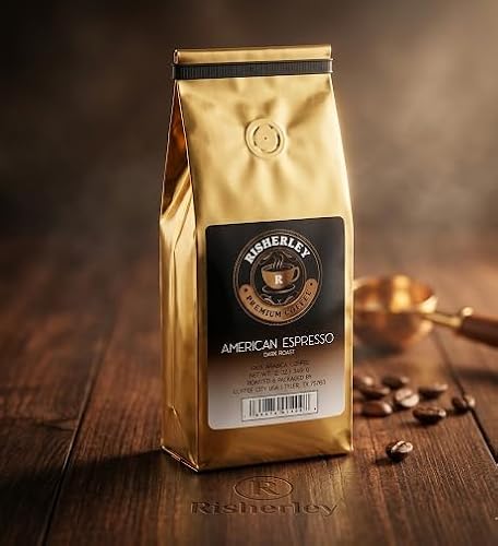 RISHERLEY Dark Espresso Roast Ground Coffee 12 oz