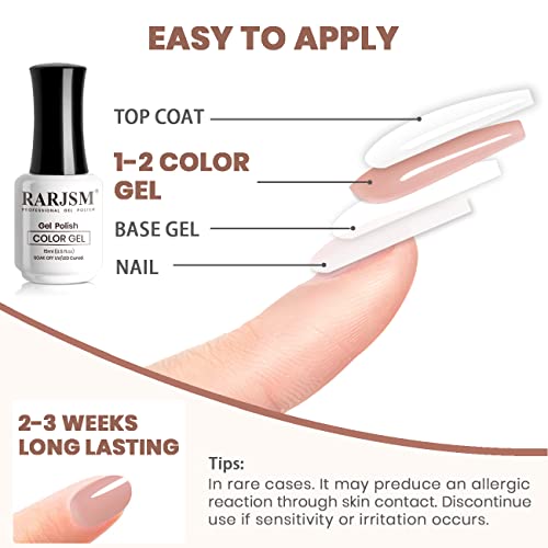 Rarjsm Gel Nail Polish Jelly Pink Translucent Sheer Nude Colors Neutral Skin Tone Gel Polish Milky Clear Ice Pink 15Ml Single Bottle Soak Off Uv Led Cured At Home Salon Diy French Manicure Nails Art #TOP6