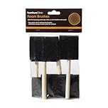 Foam Brushes for Applying Dye, Paint, Stain, Varnish and Oil to Wood. Perfect for Arts, Crafts, Cleaning and More. Four Piece Set.