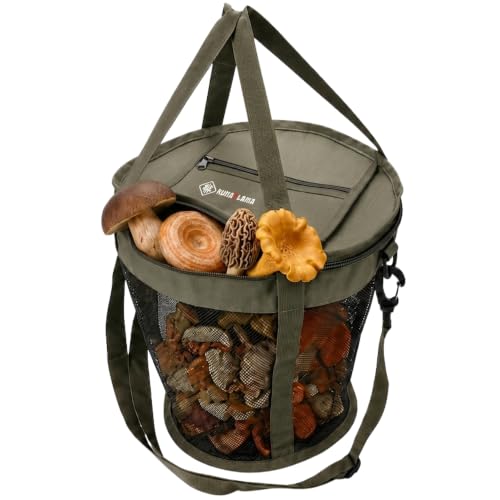 RUNAFLAMA Cesta para Setas 15,5L – Cubo Plegable con Malla Ventilada