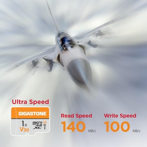 Image of GIGASTONE 1TB Micro SD Card 4-Pack, A1 V30 4K Video Recording, Surveillance, Security Camera, Action Camera, Drone, 140MB /s MicroSDXC Memory Card UHS-I V30 Class 10