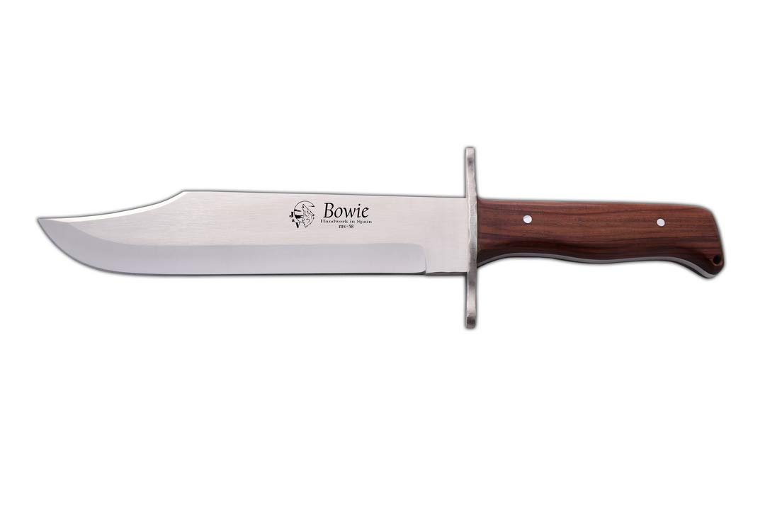 J&V 1201-CO - Outdoor Hunting Knife - 11.02 Blade - Cocobolo Wood Handle - for outdoor use such as camping, trekking and hiking