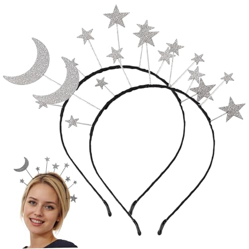 NewGtuizi Star Moon �w�b�h�o���h 2�� �L���L�� �X�^�[ �� �w�b�h�s�[�X �V���C�j�[ �X�^�[ �w�A �t�[�v �K�[���Y ���f�B�[�X �a�����p�[�e�B�[