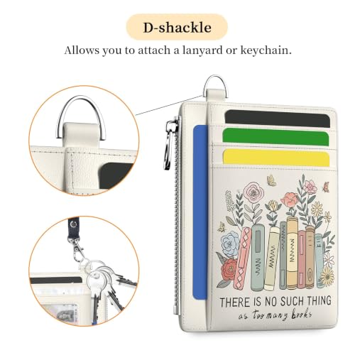 Image of Hancynir Book Floral Small Wallet Women Credit Card Holder, Slim RFID