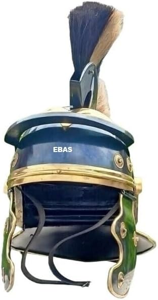 ebas Roman Centurion Imperial Gallic Helmet, Large Size, Blackened Reproduction